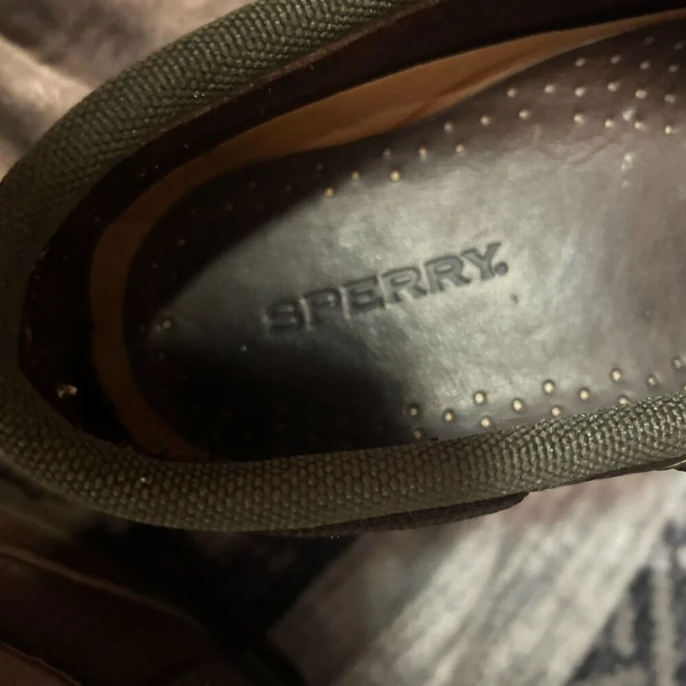 Sperry Mens 11.5M Brown Leather Boat Shoes